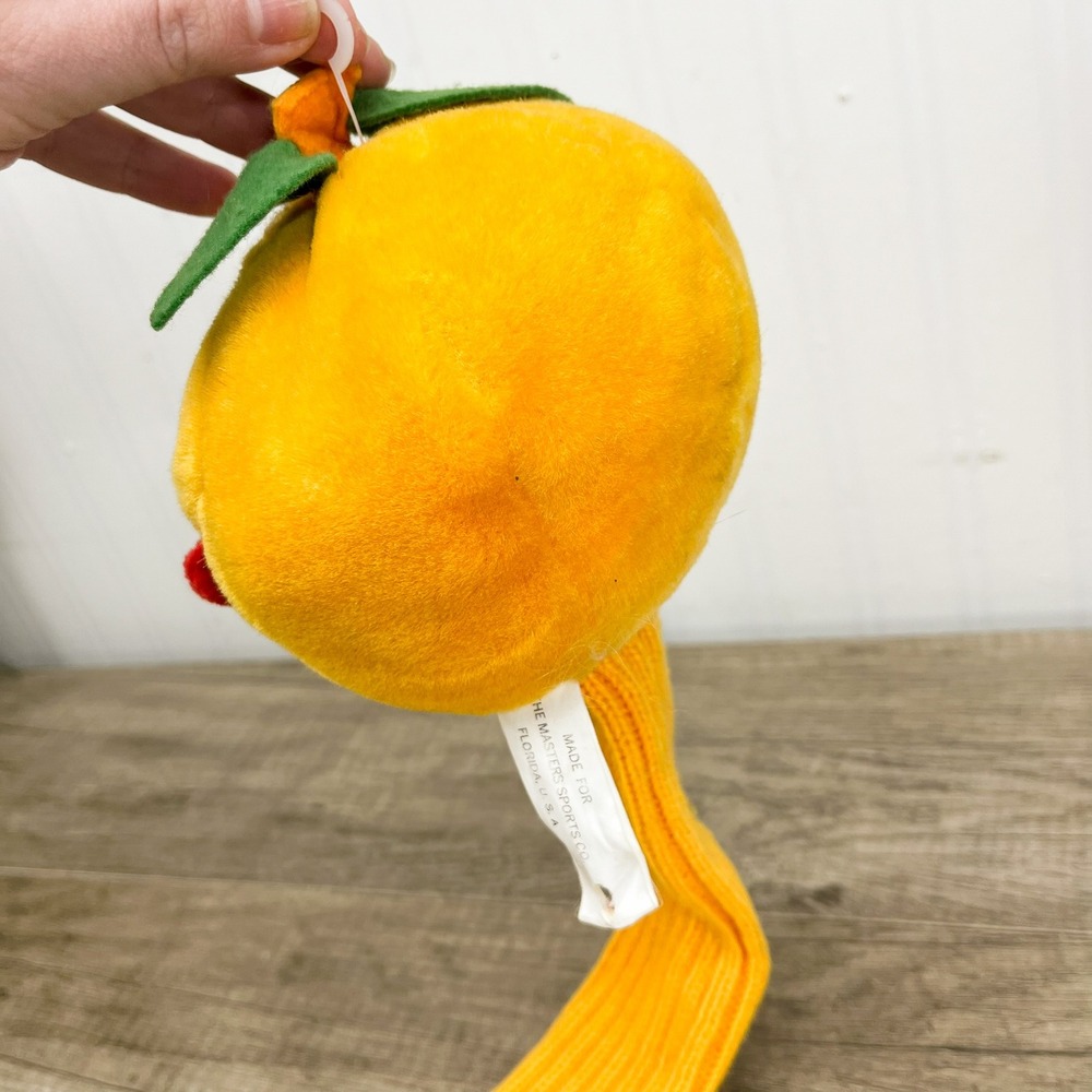 Vintage Masters Sports Co Orange Fruit Plush Golf Club Head Cover Novelty Derpy - Picture 4 of 11